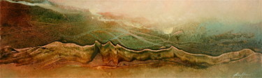 Peinture intitulée "de l'eau sur mars ?" par Nelly Kieffer, Œuvre d'art originale, Huile