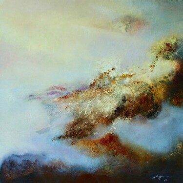 Painting titled "Septembre" by Nelly Kieffer, Original Artwork, Oil Mounted on Wood Panel