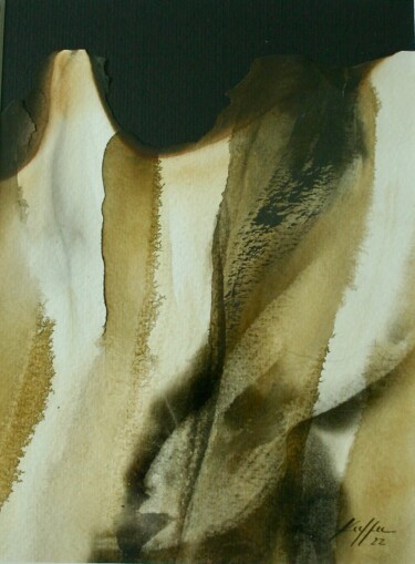 Peinture intitulée "Fumée" par Nelly Kieffer, Œuvre d'art originale, Graphite