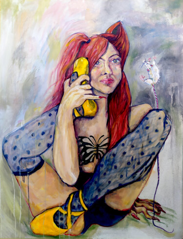 Peinture intitulée "Gemini - Let's play" par Nelisa Nela Baždar, Œuvre d'art originale, Huile