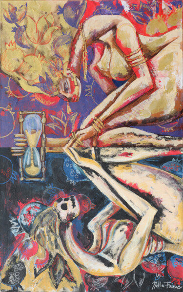 Картина под названием "Vanity" - Nella Fauve, Подлинное произведение искусства, Акрил Установлен на Деревянная рама для носи…