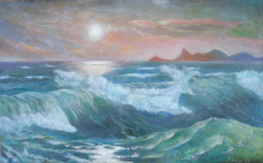 Pittura intitolato "Sea" da Nella Genkina, Opera d'arte originale, Olio