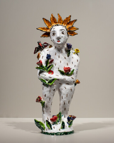 Sculpture titled "Angel of light" by Nelli Isupova, Original Artwork, Ceramics