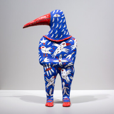 Skulptur mit dem Titel "The bird human" von Nelli Isupova, Original-Kunstwerk, Keramik
