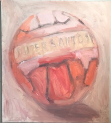 Painting titled "Super santos" by Nello Formisano, Original Artwork, Oil Mounted on Wood Stretcher frame