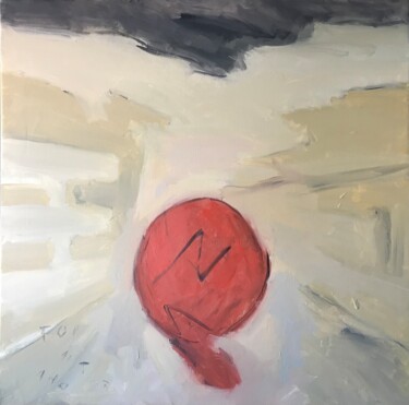 Painting titled "Soccer ball XVIII" by Nello Formisano, Original Artwork, Oil Mounted on Wood Stretcher frame
