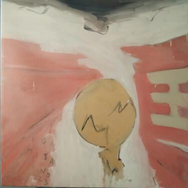 Painting titled "Soccer ball 19 -" by Nello Formisano, Original Artwork, Oil Mounted on Wood Stretcher frame