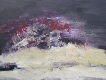 Painting titled "Orage dans la mer,…" by Nelly Carnet, Original Artwork, Acrylic Mounted on Wood Stretcher frame