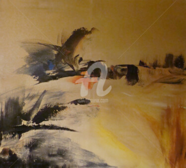 Painting titled "Danse de la main" by Nelly Carnet, Original Artwork, Acrylic