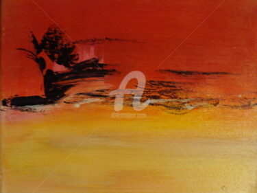Картина под названием "Chaleur" - Nelly Carnet, Подлинное произведение искусства, Акрил Установлен на Деревянная рама для но…