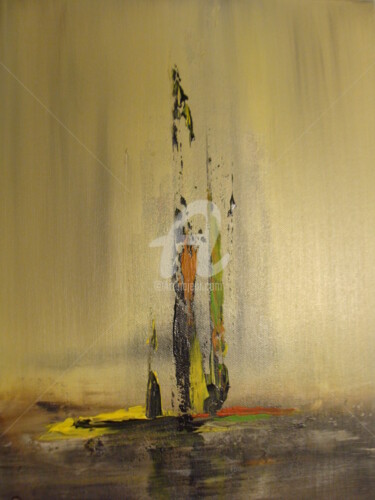Peinture intitulée "Elévation" par Nelly Carnet, Œuvre d'art originale, Acrylique Monté sur Châssis en bois