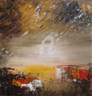 Pittura intitolato "Nuit de neige n° 3" da Nelly Carnet, Opera d'arte originale, Acrilico Montato su Telaio per barella in l…