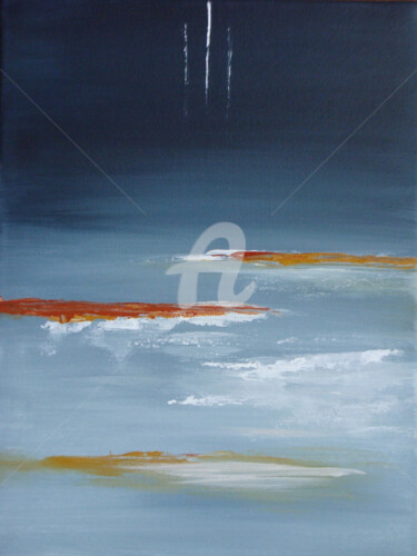 Painting titled "Accident II" by Nelly Carnet, Original Artwork, Acrylic Mounted on Wood Stretcher frame