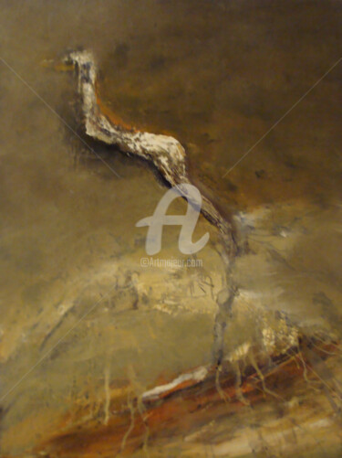 Peinture intitulée "Femme oiseau surgis…" par Nelly Carnet, Œuvre d'art originale, Acrylique Monté sur Châssis en bois