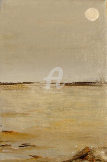 Painting titled "Simplicité de la lu…" by Nelly Carnet, Original Artwork, Acrylic Mounted on Wood Stretcher frame