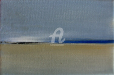 Painting titled "Mirage sur la mer" by Nelly Carnet, Original Artwork, Acrylic Mounted on Wood Stretcher frame