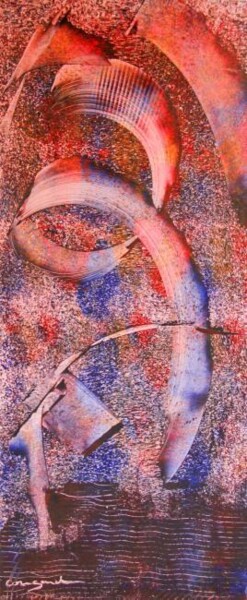 Peinture intitulée "ruban céleste" par Nelly Quéré Cougard, Œuvre d'art originale