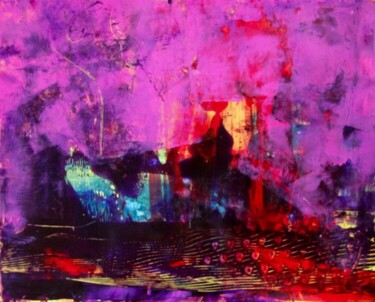 Painting titled "autre rive" by Nelly Quéré Cougard, Original Artwork