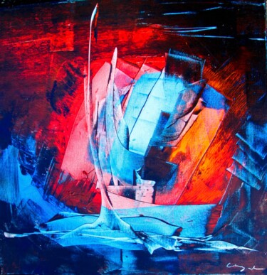 Malerei mit dem Titel "transparence 8IEME…" von Nelly Quéré Cougard, Original-Kunstwerk
