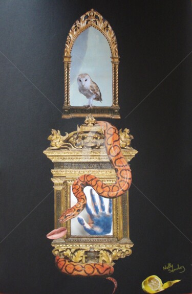 Collages titulada "Eve ou la connaissa…" por Nelly Sanchez, Obra de arte original, Collages