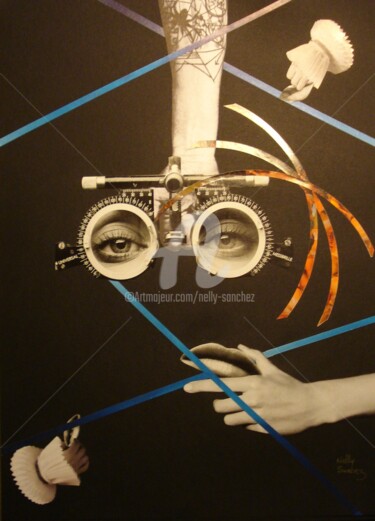 Collagen mit dem Titel "Couple fig.2" von Nelly Sanchez, Original-Kunstwerk