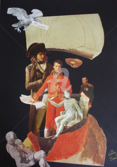 Collages getiteld "Napoléon" door Nelly Sanchez, Origineel Kunstwerk, Collages