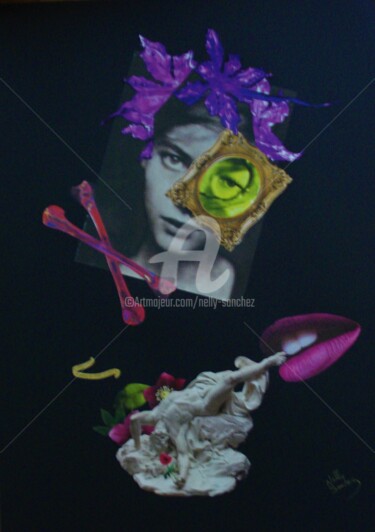 Collagen mit dem Titel "Lilith" von Nelly Sanchez, Original-Kunstwerk, Collagen