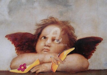 Collagen mit dem Titel "Angel's dream" von Nelly Sanchez, Original-Kunstwerk
