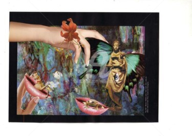 Collagen mit dem Titel "Allégorie de la par…" von Nelly Sanchez, Original-Kunstwerk