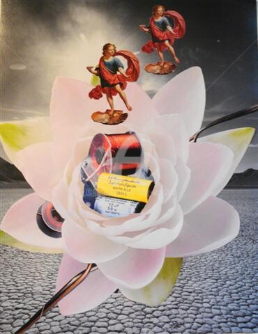 Collagen mit dem Titel "Un autre battement" von Nelly Sanchez, Original-Kunstwerk