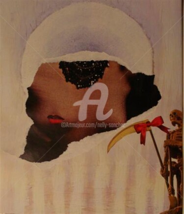 Collages intitulée "Vanité" par Nelly Sanchez, Œuvre d'art originale