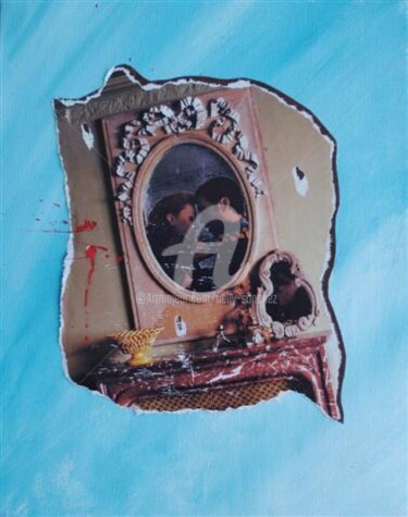 Collages intitulée "Mort d'un amour" par Nelly Sanchez, Œuvre d'art originale