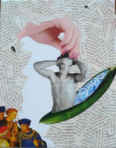 Collages intitulée "Rebith" par Nelly Sanchez, Œuvre d'art originale, Collages