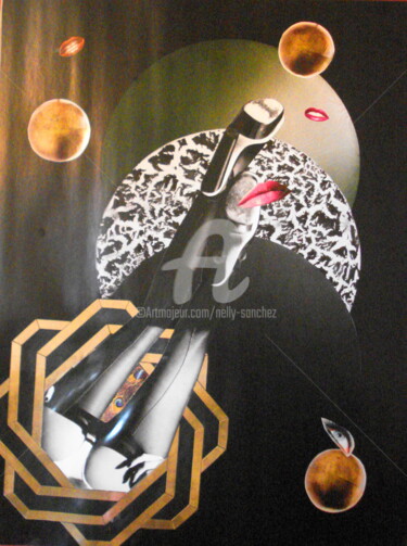 Collages intitolato "Plaisir" da Nelly Sanchez, Opera d'arte originale