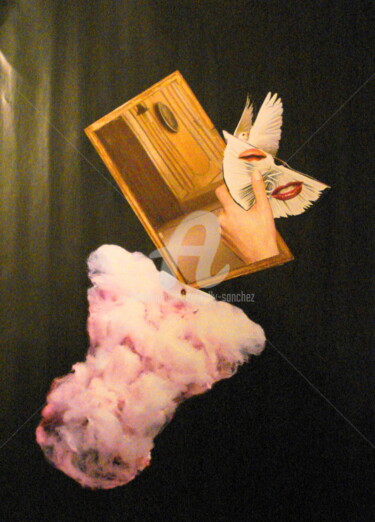 "Un rêve rose et noir" başlıklı Kolaj Nelly Sanchez tarafından, Orijinal sanat