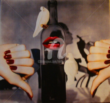 Collages intitolato "Trêve" da Nelly Sanchez, Opera d'arte originale