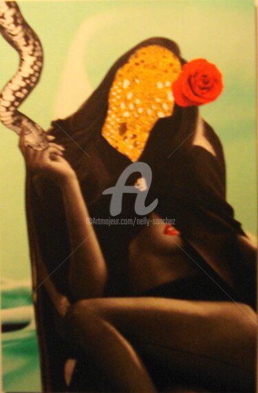 Коллажи под названием "La Falaise était nu…" - Nelly Sanchez, Подлинное произведение искусства