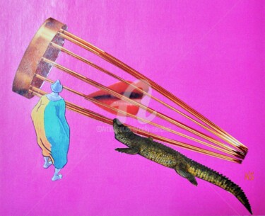 Collages intitulée "Récréation" par Nelly Sanchez, Œuvre d'art originale