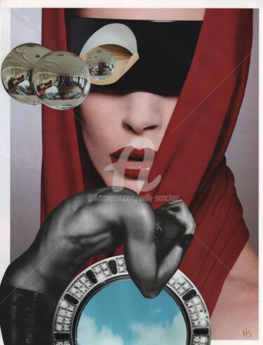 Collages titled "Remords" by Nelly Sanchez, Original Artwork
