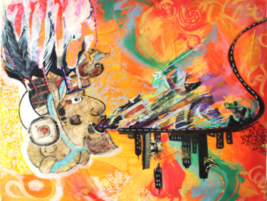 Peinture intitulée "maya" par Nelly Bisson, Œuvre d'art originale, Acrylique