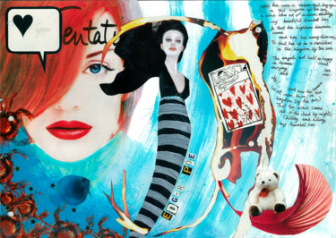 Collages intitolato "Tentation" da Nelly Bisson, Opera d'arte originale, Altro