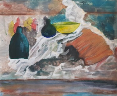 Peinture intitulée "Cafarnaum" par Nelly Coudoux, Œuvre d'art originale, Acrylique