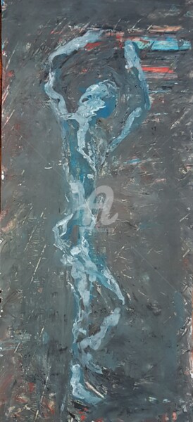 Peinture intitulée "En mouvement" par Nelly Coudoux, Œuvre d'art originale, Gouache