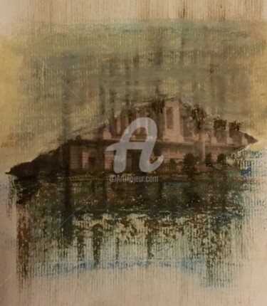 拼贴 标题为“Ruines” 由Nelly Coudoux, 原创艺术品, 纸