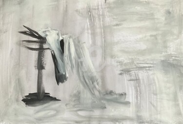 Malarstwo zatytułowany „Tissu sur la table” autorstwa Nelly Coudoux, Oryginalna praca, Akryl
