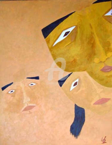 Peinture intitulée "essai" par Nelly Coudoux, Œuvre d'art originale, Huile