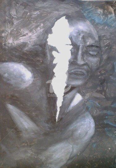 Pintura titulada "blessure" por Nelly Coudoux, Obra de arte original, Acrílico