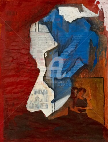 Peinture intitulée "Les deux" par Nelly Coudoux, Œuvre d'art originale, Gouache