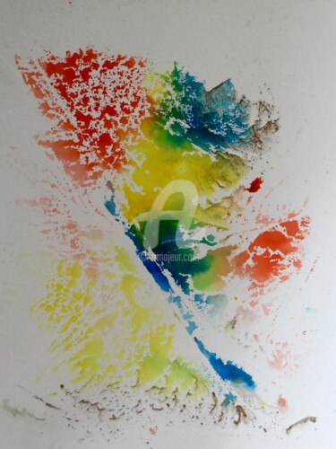 Peinture intitulée "libellule" par Nelly Coudoux, Œuvre d'art originale, Aquarelle