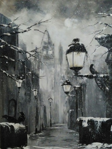 Painting titled "London.jpg" by Nelly Lestrade, Original Artwork, Oil